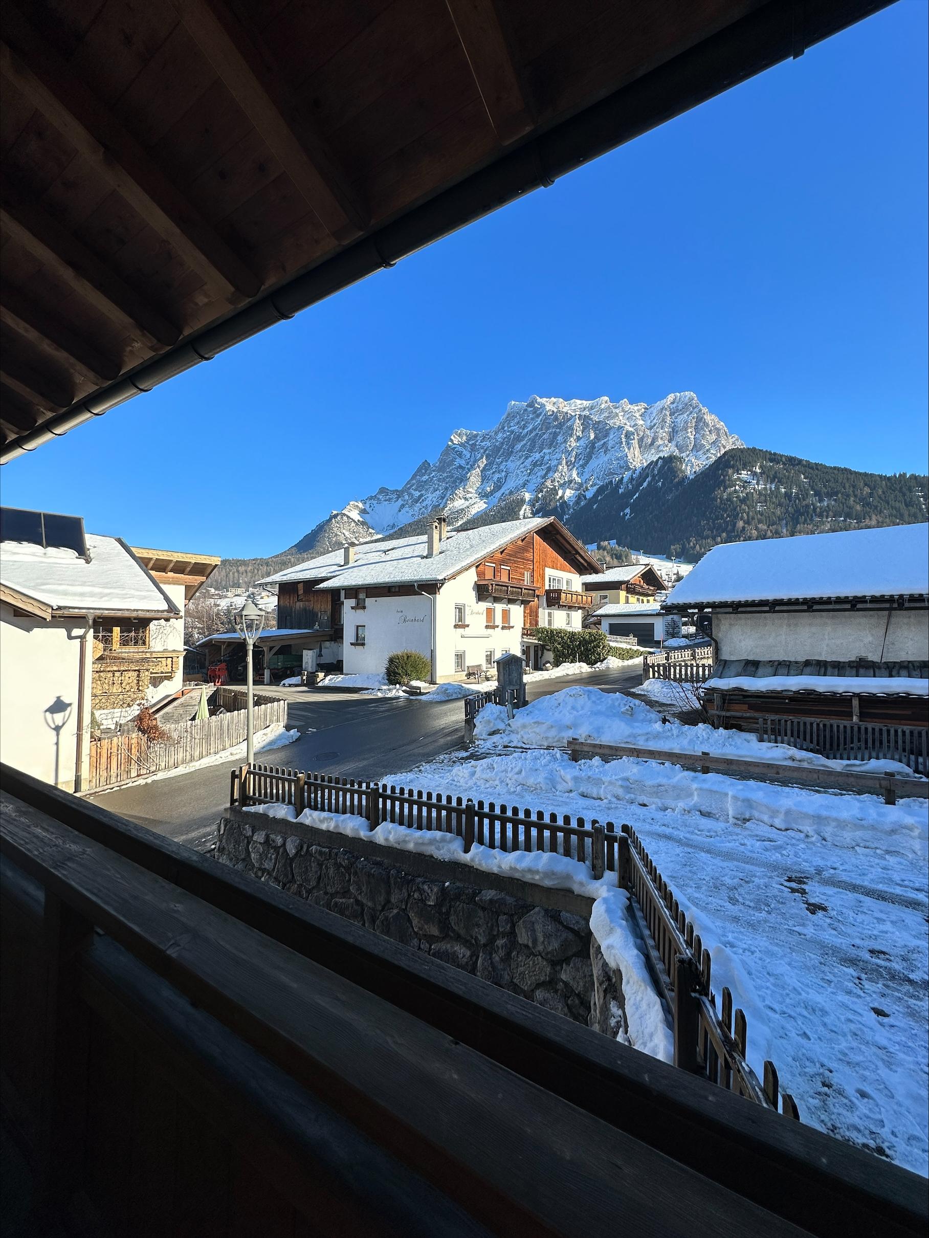 Blick auf die Zugspitze von Ehrwald